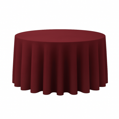 Round Tablecloth Burgundy