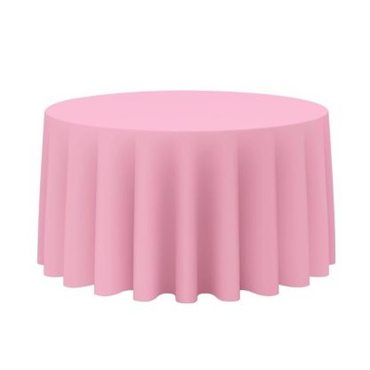 Round Tablecloth Short Pink