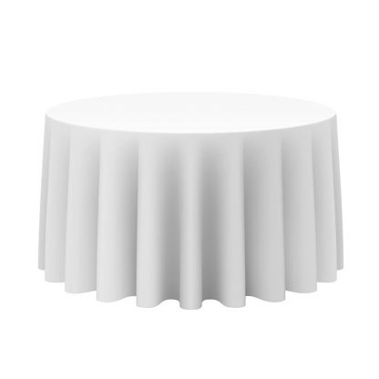 Round Tablecloth White