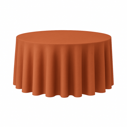 Round Tablecloth Terracotta