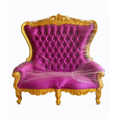 Regal Magenta Throne Loveseat